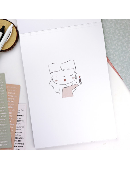 Menos es nada 9x12" paper pad | Alúa Cid design