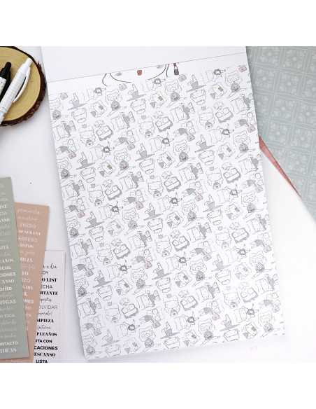 Menos es nada 9x12" paper pad | Alúa Cid design