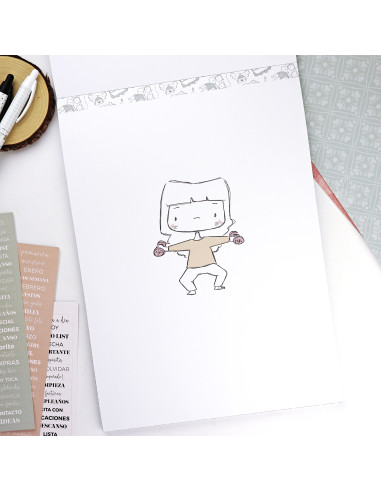 Menos es nada 9x12" paper pad | Alúa...