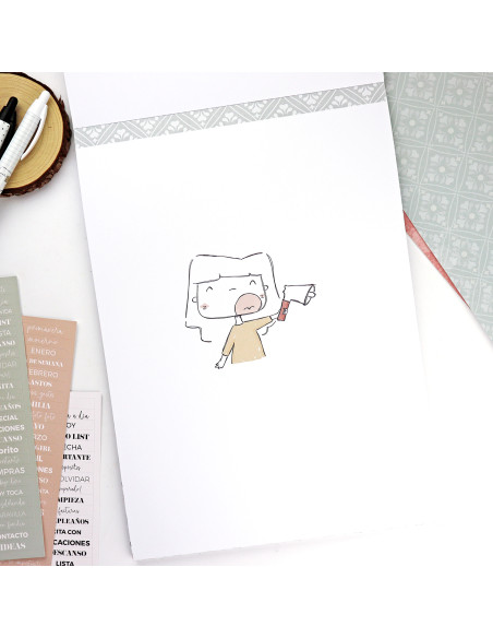 Menos es nada 9x12" paper pad | Alúa Cid design