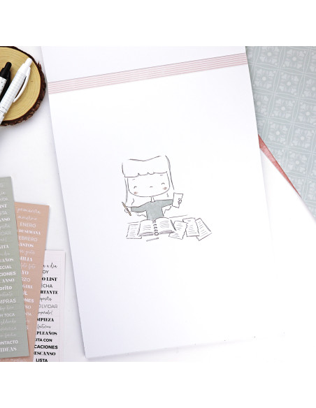 Menos es nada 9x12" paper pad | Alúa Cid design