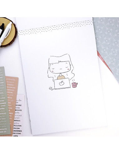 Menos es nada 9x12" paper pad | Alúa...