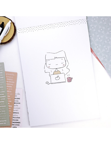 Menos es nada 9x12" paper pad | Alúa Cid design