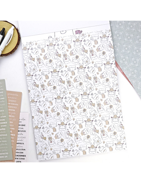 Menos es nada 9x12" paper pad | Alúa Cid design