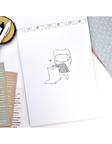 Menos es nada 9x12" paper pad | Alúa Cid design