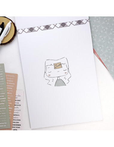 Menos es nada 9x12" paper pad | Alúa...