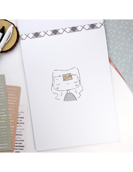 Menos es nada 9x12" paper pad | Alúa Cid design