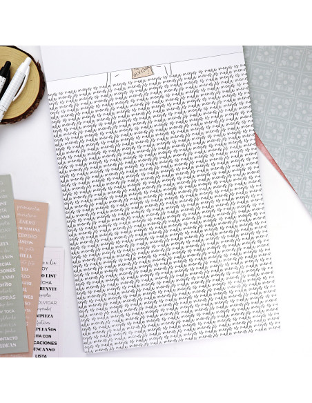 Menos es nada 9x12" paper pad | Alúa Cid design