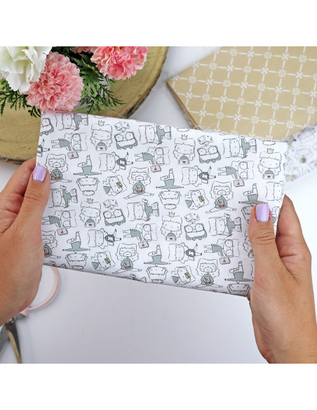 5m Popurrí Verde printed fabric | Menos es Nada by Alúa Cid