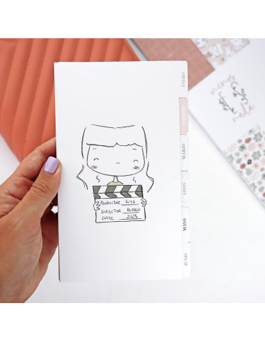 Set of 12 dividers Personal Menos es nada by Alúa Cid