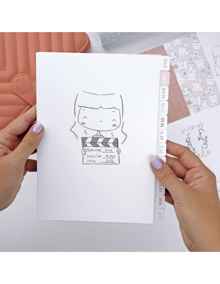 Set of 12 dividers A5 Menos es nada by Alúa Cid