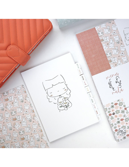 Set of 12 dividers A5 Menos es nada by Alúa Cid