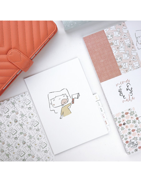 Set of 12 dividers A5 Menos es nada by Alúa Cid