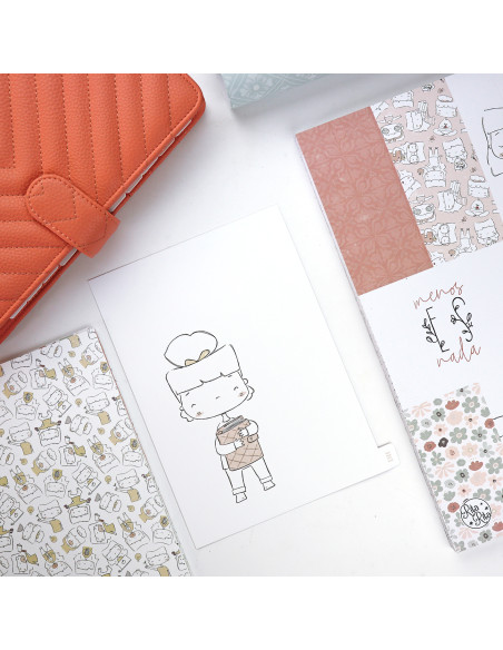 Set of 12 dividers A5 Menos es nada by Alúa Cid