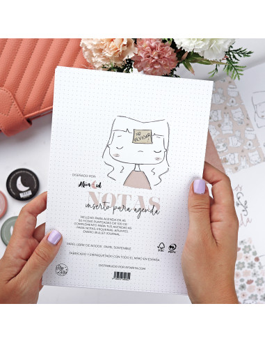 'Notas' diary insert | Menos es nada collection