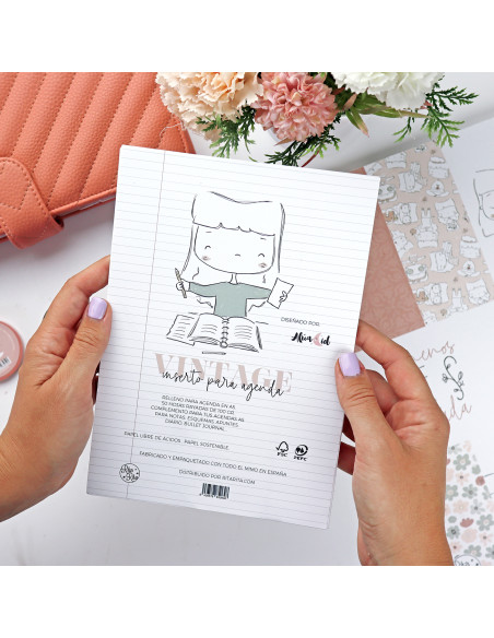 'Vintage' diary insert | Menos es nada collection