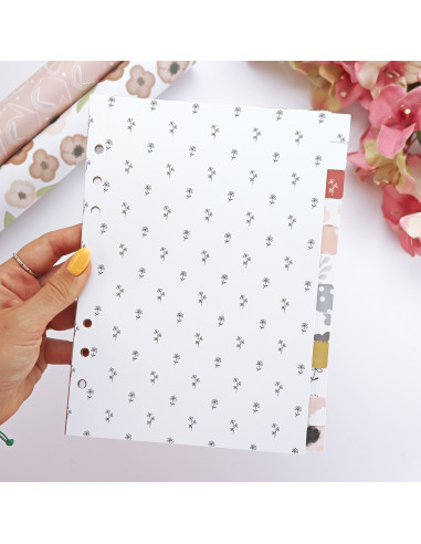 Set of 12 dividers A5 Patio with holes by Alúa Cid