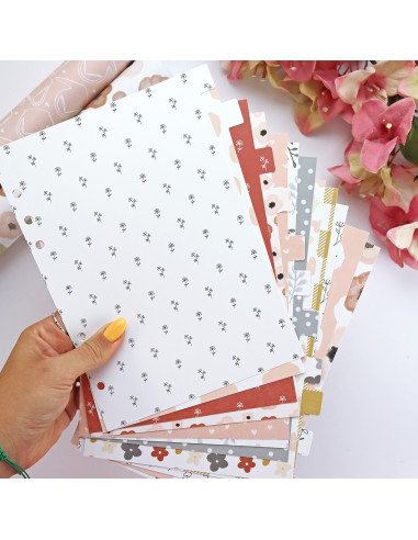 Set of 12 dividers A5 Patio with holes by Alúa Cid