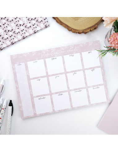 Camelias A4 annual notepad | Menos es nada collection