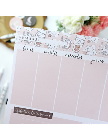 Menos es Nada A4 weekly notepad | Menos es nada collection