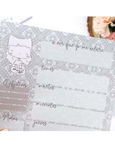 Verde A4 weekly notepad | Menos es nada collection 2