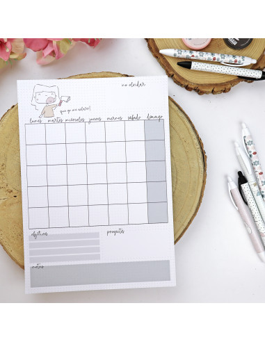 Que yo me aclare A4 monthly notepad | Menos es nada collection