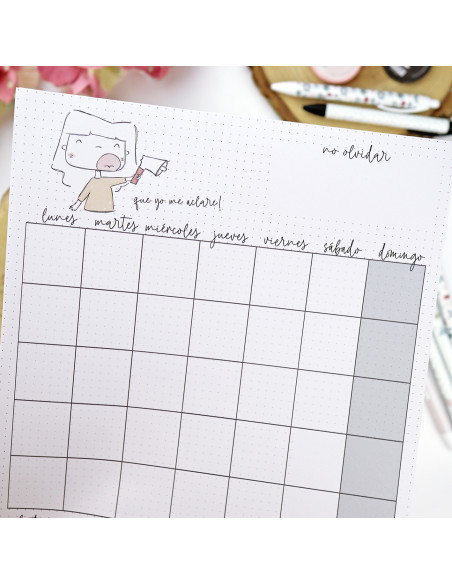 Que yo me aclare A4 monthly notepad | Menos es nada collection