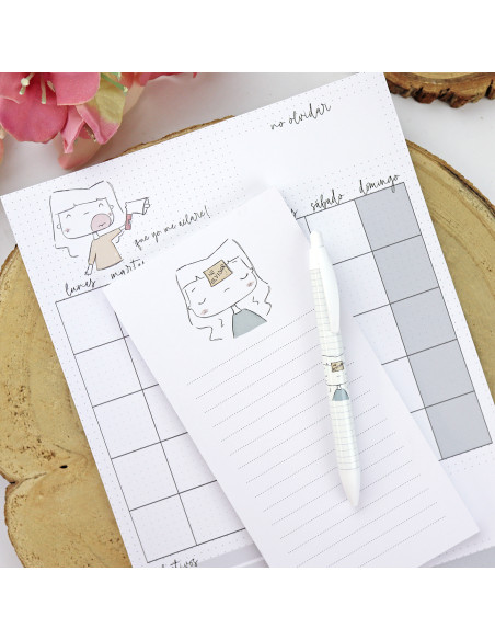 Que yo me aclare A4 monthly notepad | Menos es Nada by Alúa Cid