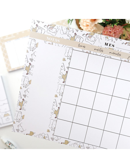 Menos es Nada A4 monthly notepad | Menos es nada collection