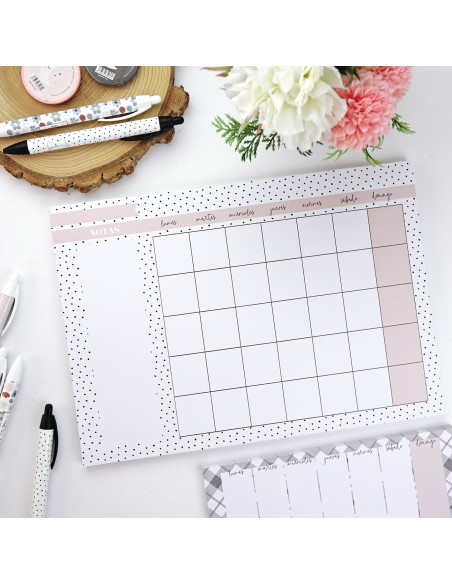 Topos A4 monthly notepad | Menos es nada collection