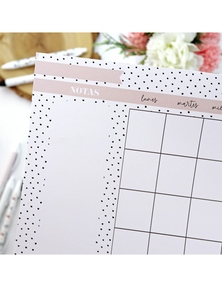 Topos A4 monthly notepad | Menos es nada collection