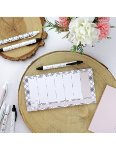Mini Cuadros XL weekly notepad | Menos es nada collection