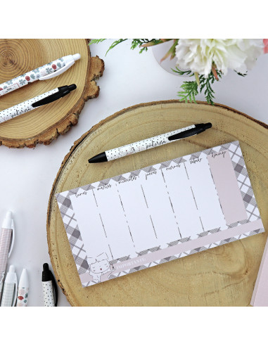 Mini Cuadros XL weekly notepad | Menos es nada collection