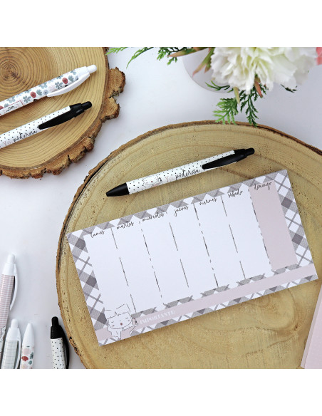 Mini Cuadros XL weekly notepad | Menos es nada collection