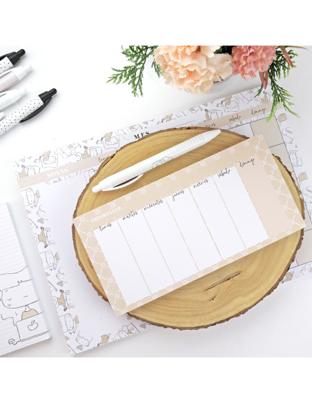 Mini Balneario XL weekly notepad | Menos es nada collection