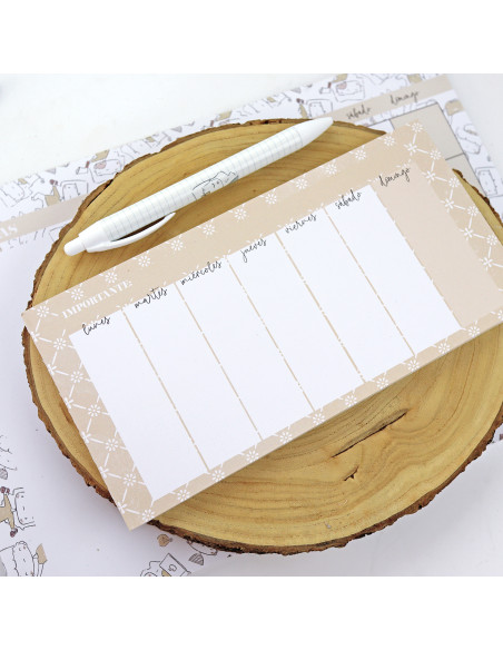Mini Balneario XL weekly notepad | Menos es nada collection