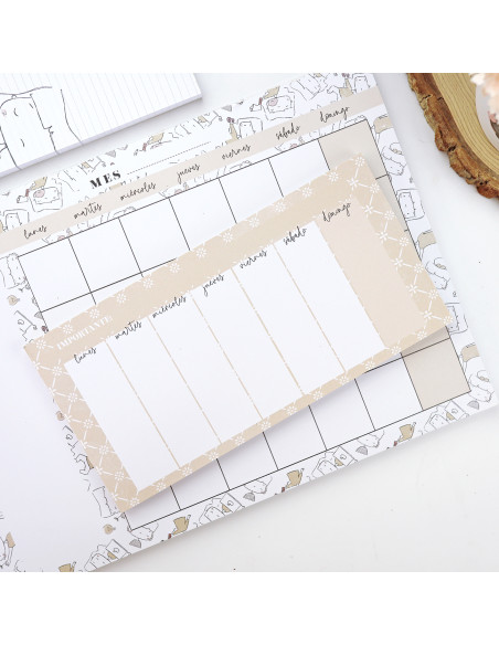 Mini Balneario XL weekly notepad | Menos es nada collection