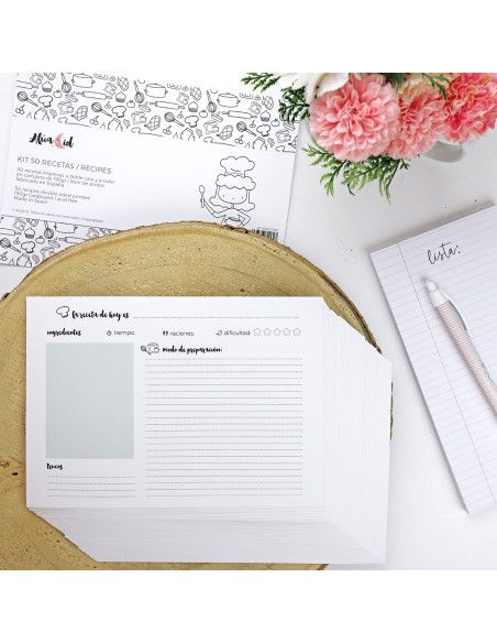 Recipes Chart Sheets Pack