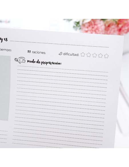 Recipes Chart Sheets Pack