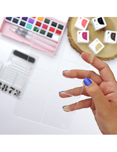 Rectangle acrylic stamping block