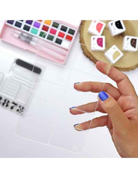 Rectangle acrylic stamping block