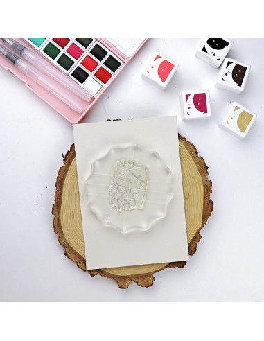 Round acrylic block 4.25''