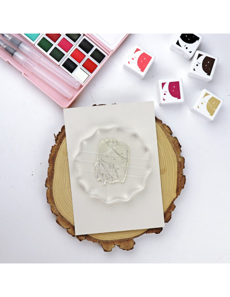 Round acrylic block 4.25''