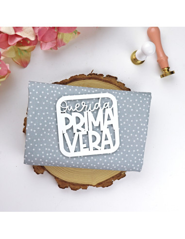 Querida primavera methacrylate word ornament