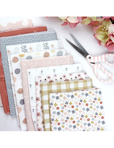 5m Cuadro Mostaza printed fabric |...