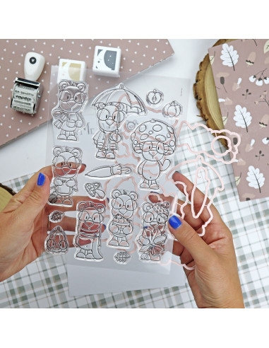 Mr Lemon en Otoño stamps & dies set | Andrea la gafotas