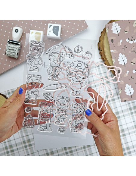 Mr Lemon en Otoño stamps & dies set | Andrea la gafotas