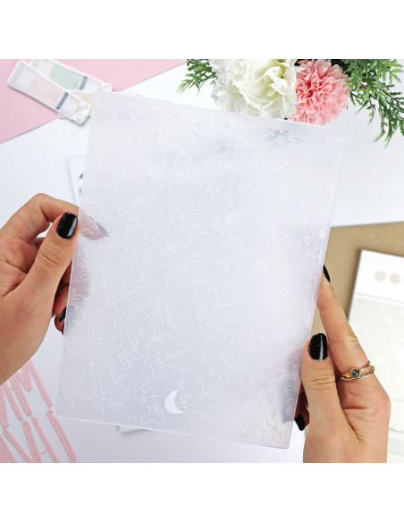Floral embossing folder | ComuniCard collection