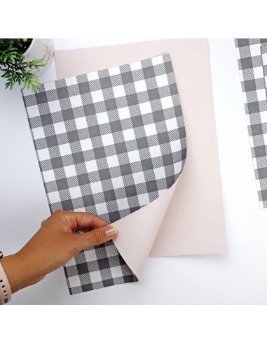 Vichy Negro Set of 2 sheets | Alúa Cid Vichy Negro Set of 2 sheets | Alúa Cid
