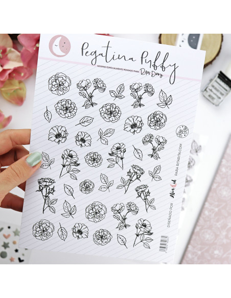 Camelias puffy stickers | Rita's Diary collection